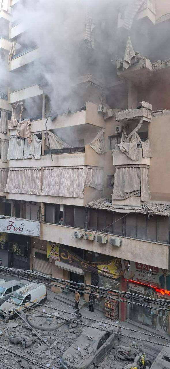 قسمتی از شهر بیروت که بمباران شده است