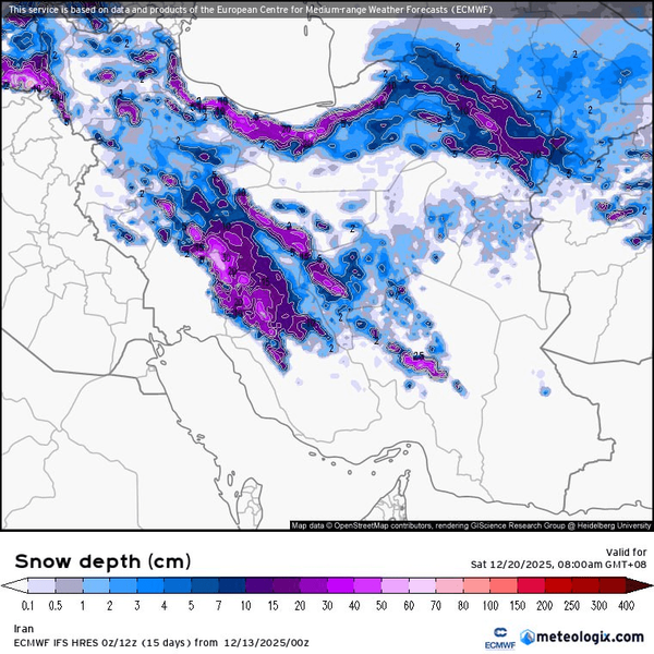 قویترین سامانه برفی در راه ایران است
