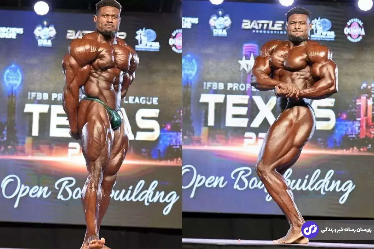 اندرو جکد؛ بدنساز معروف به «غول نیجریه» و رقیب هادی چوپان که مهندس برق بود و نفر سوم مسترالمپیای ۲۰۲۵ شد اندرو جکد