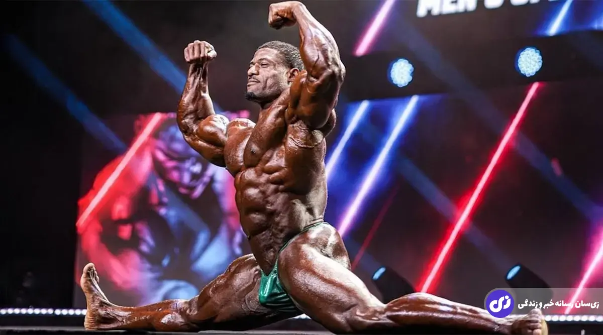 اندرو جکد؛ بدنساز معروف به «غول نیجریه» و رقیب هادی چوپان که مهندس برق بود و نفر سوم مسترالمپیای ۲۰۲۵ شد اندرو جکد