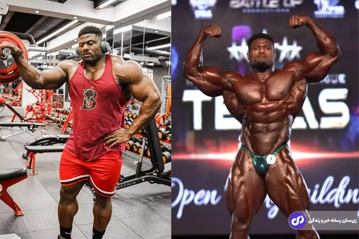 اندرو جکد؛ بدنساز معروف به «غول نیجریه» و رقیب هادی چوپان که مهندس برق بود و نفر سوم مسترالمپیای ۲۰۲۵ شد اندرو جکد