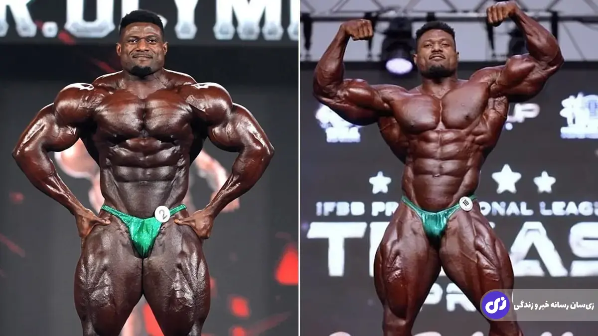 اندرو جکد؛ بدنساز معروف به «غول نیجریه» و رقیب هادی چوپان که مهندس برق بود و نفر سوم مسترالمپیای ۲۰۲۵ شد اندرو جکد