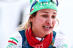 تصاویر | سمانه بیرامی باهر نماینده ایران در آغوش جسی دیگینز دختر اسکی‌باز آمریکایی