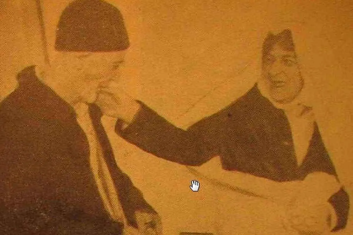 ۶۰ سال پیش: عکس عقدکنان داماد ۸۰ ساله با عروس ۷۰ ساله