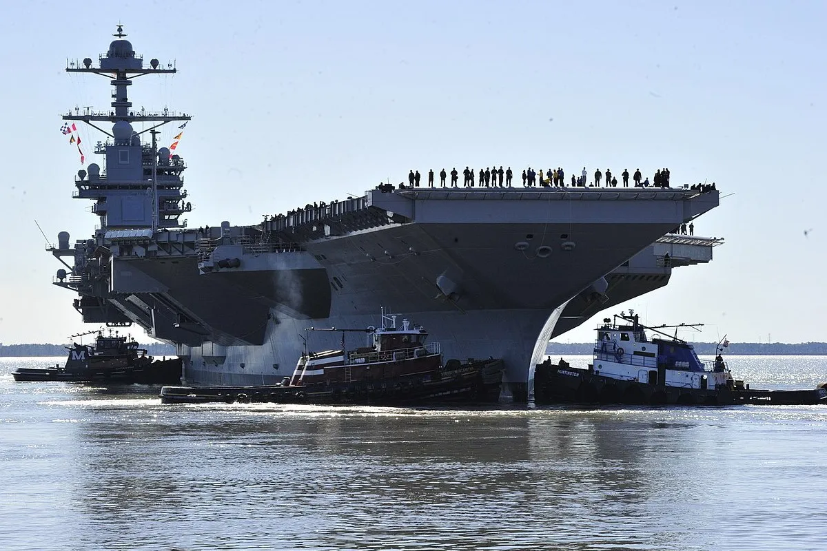 دستور اعزام بزرگترین ناو جهان به خاورمیانه صادر شد؛ قیمت ناو هواپیمابر «یو‌اس‌اس جرالد آر. فورد» چقدر است و چه ویژگی‌هایی دارد؟