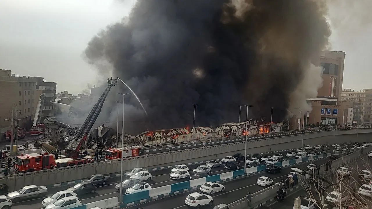 عکس بازار جنت‌آباد قبل از حادثه آتش‌سوزی