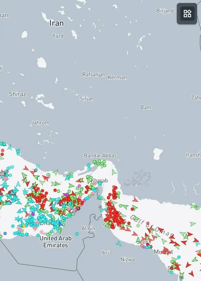 نقشه تنگه هرمز