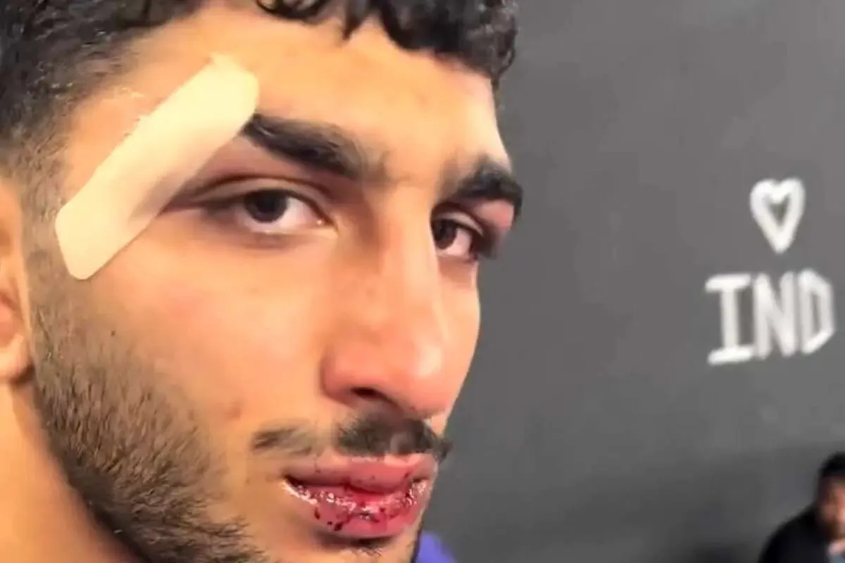 تصاویر | وضعیت دردناک دانیال سهرابی پس از شکست برابر غانم فرانسوی