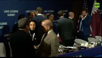 ویدیویی از حضور مشترک عراقچی و ونس در نشست مذاکرات سوئیس