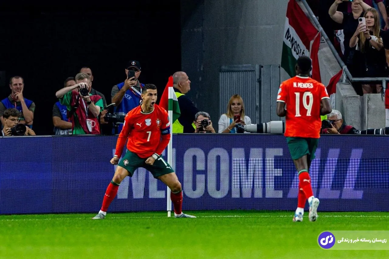 (ویدئو) دو گل زیبای رونالدو برای تیم ملی پرتغال مقابل مجارستان