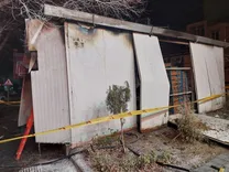 وقوع انفجار و آتش سوزی در خیابان پیروزی