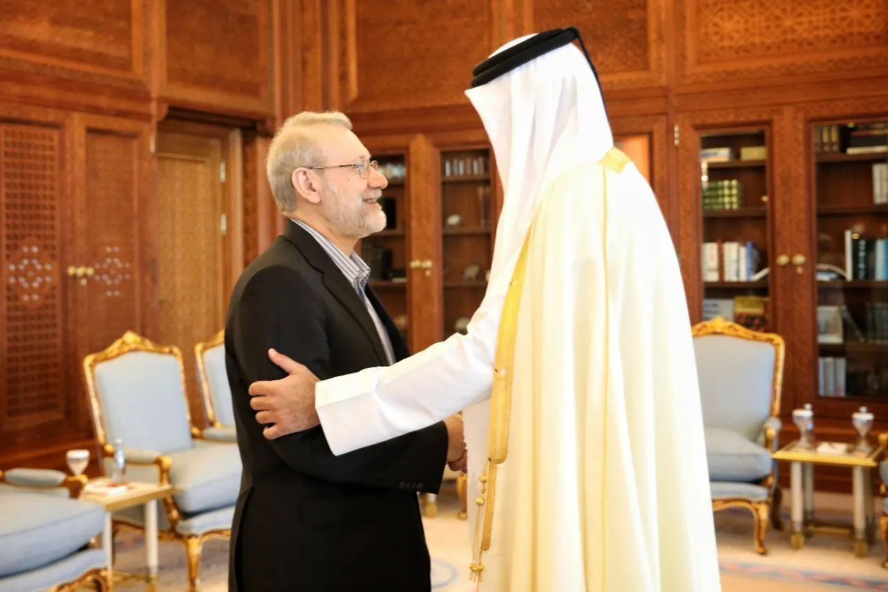 علی لاریجانی با امیر قطر دیدار و گفت‌و‌گو کرد