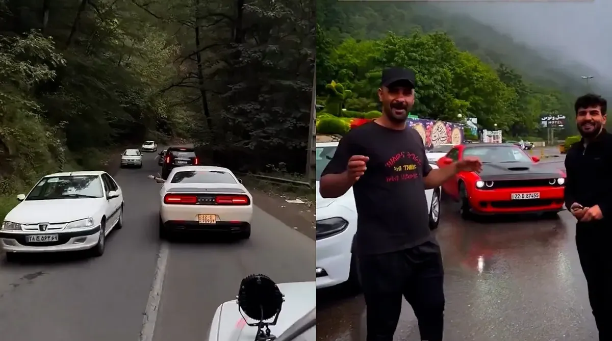 جولان عراقی‌ها در شمال ایران با ماشین آمریکایی؛ زندگی لاکچری عراقی‌ها در سایه فقر در ایران