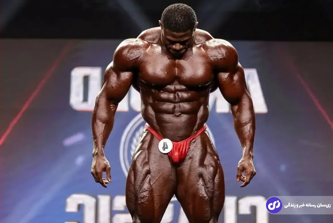 اندرو جَکد؛ بدنساز و مهندس برق سابق معروف به «غول نیجریه» و رقیب هادی چوپان که سوم مسترالمپیای ۲۰۲۵ شد و شانس اول قهرمانی مسترالمپیای ۲۰۲۶ است