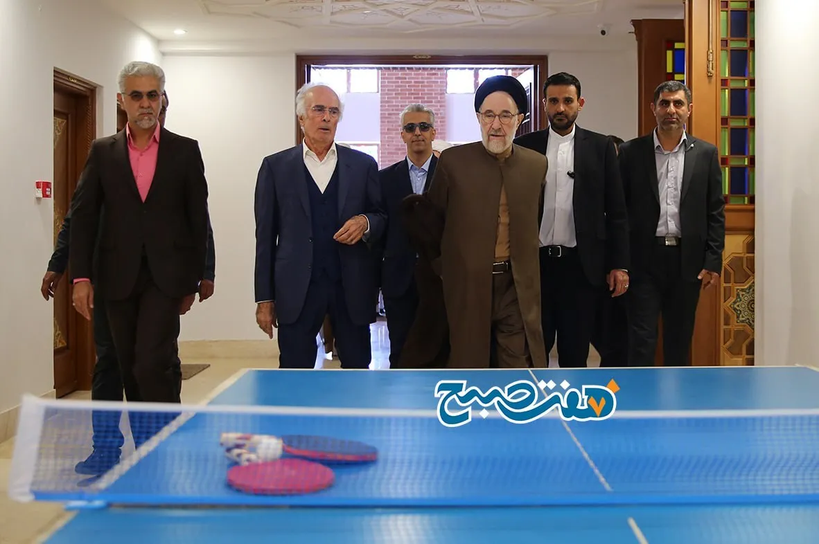 (تصاویر) پینگ‌پنگ بازی کردن سیدمحمد خاتمی واقعی بود؟!