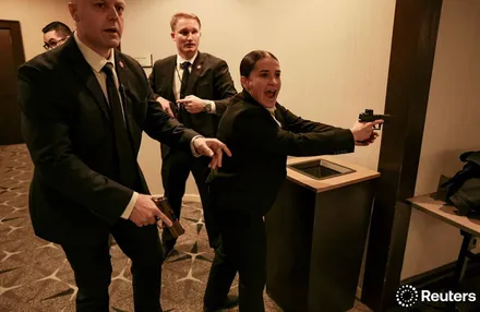 فیلمی عجیب از حمله به مهمانی شام خبرنگاران کاخ سفید