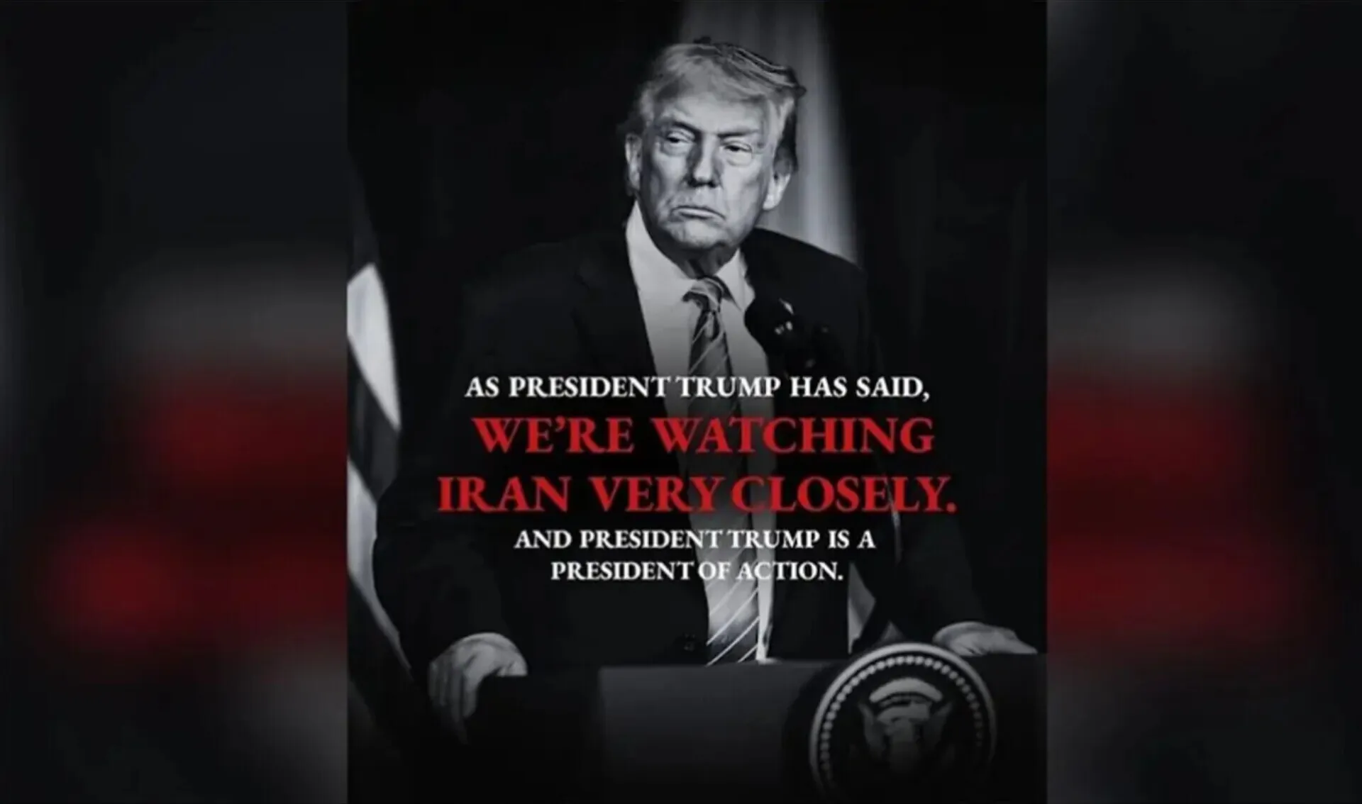 سفارت آمریکا در بغداد بعد از بیانیه کتائب حزب‌الله یک عکس از ترامپ منتشر کرد