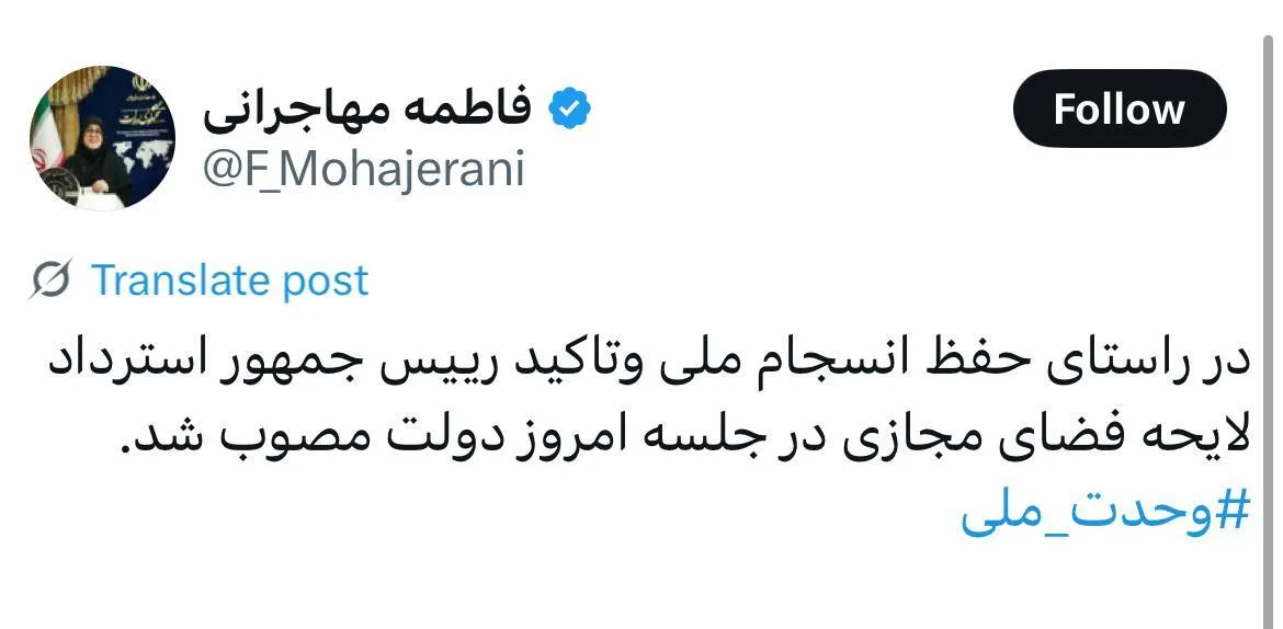 دولت پزشکیان لایحه جنجالی فضای مجازی را پس گرفت