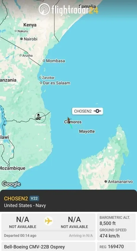 عکس | موقعیت دقیق ناو هواپیمابر بوش مشخص شد