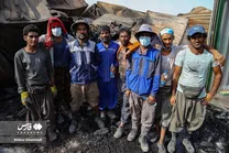 بندر شهید رجایی یک ماه بعد از آتش‌سوزی