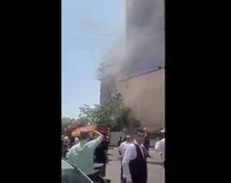 (ویدئو) آتش‌سوزی در هتل پارسیان استقلال