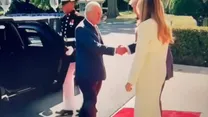 ویدئو؛ زورآزمایی ترامپ با پادشاه انگلیس سوژه شد!