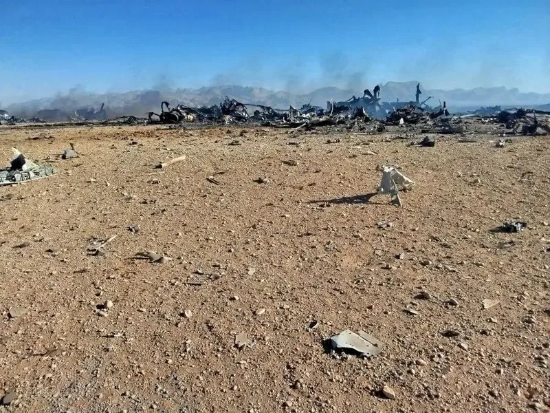 بقایای جنگنده آمریکایی