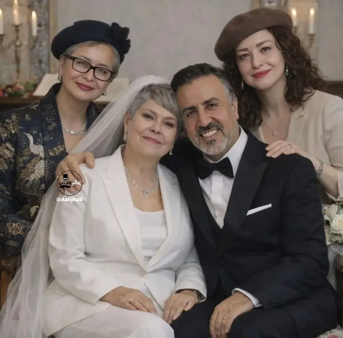 تصاویری از ازدواج مهرانه مهین ترابی که توسط هوش مصنوعی ساخته شده است