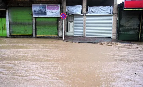 (ویدئو) بارش شدید باران و آبگرفتگی خیابان‌ها در گرگان