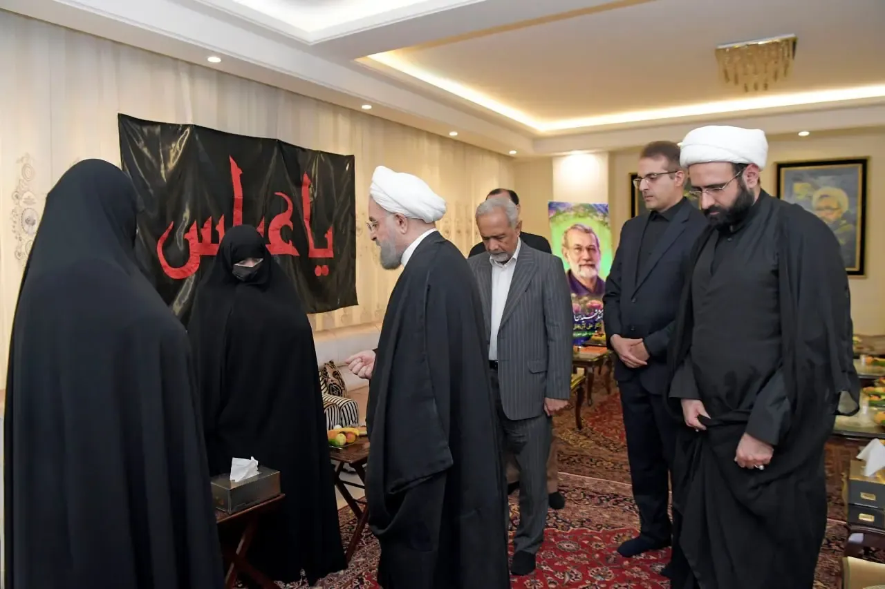 روحانی در منزل علی لاریجانی روحانی در منزل علی لاریجانی