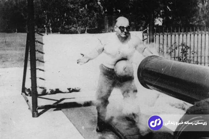 (ویدئو) مردى که با شکمش ضربه شلیک توپ جنگى را تحمل کرد!