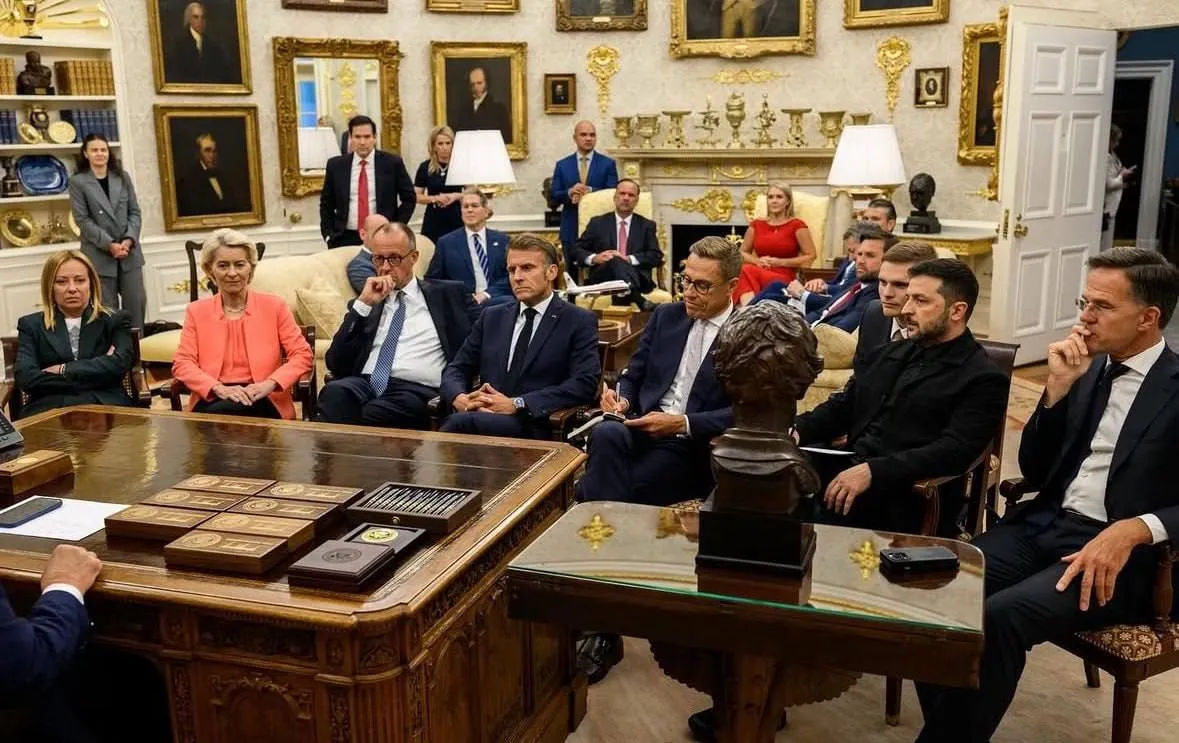 یکی از تصاویر پربازدید دیدار ترامپ و رهبران اروپایی