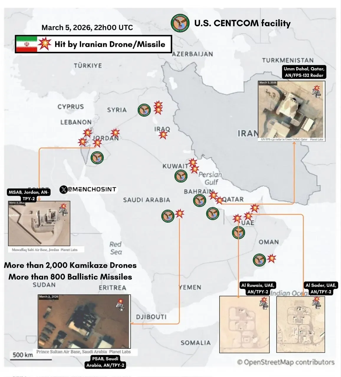 نقشه حملات به آمریکا