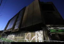 تصاویری آتش زدن فروشگاه مواد غذایی در جریان ناآرامی‌ها در مبارکه اصفهان