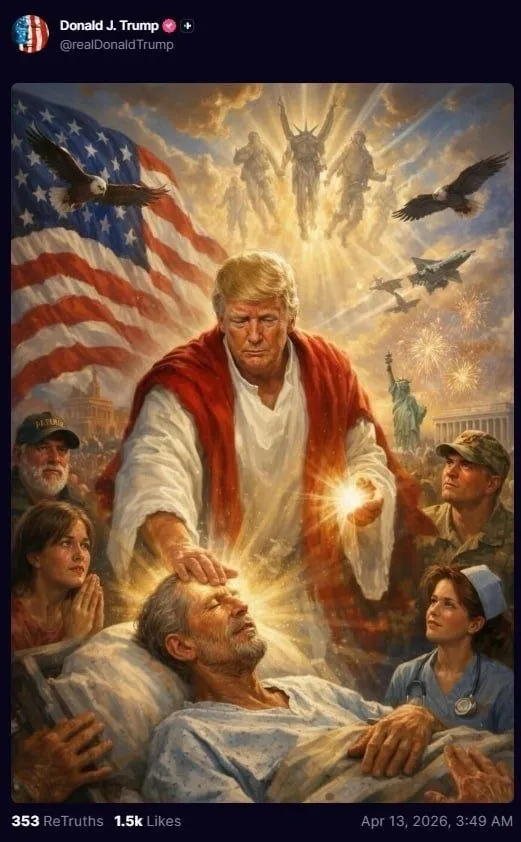 ترامپ در قامت مسیح