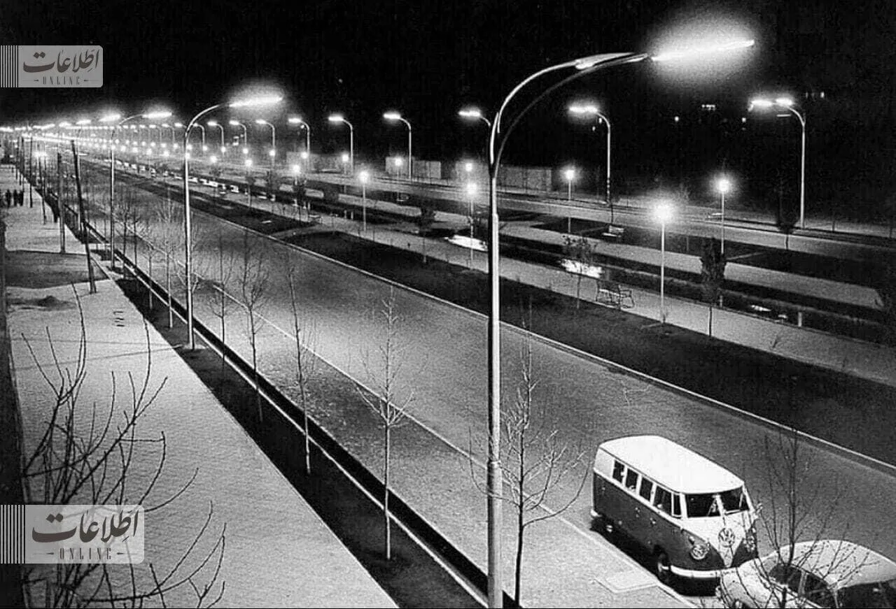 عکس| اولین خیابان که در ایران با نور چراغ روشن شد