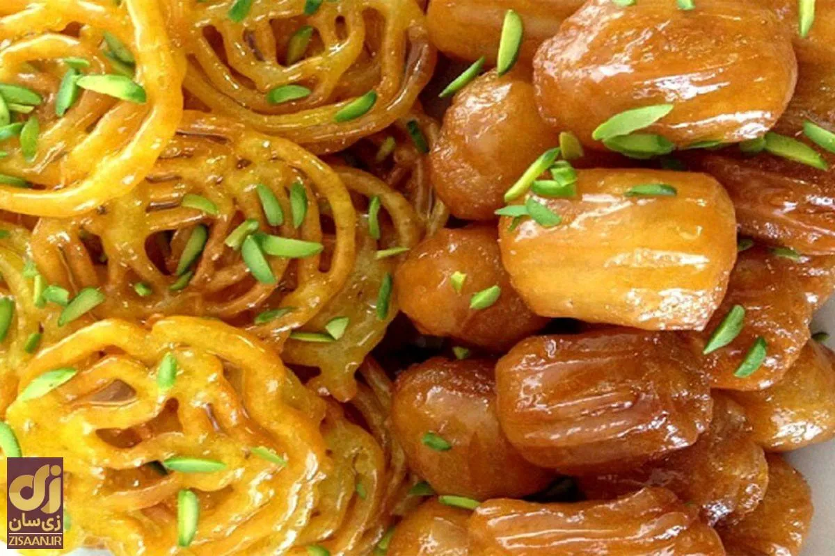 طرز تهیه زولبیا و بامیه در خانه مشابه قنادی