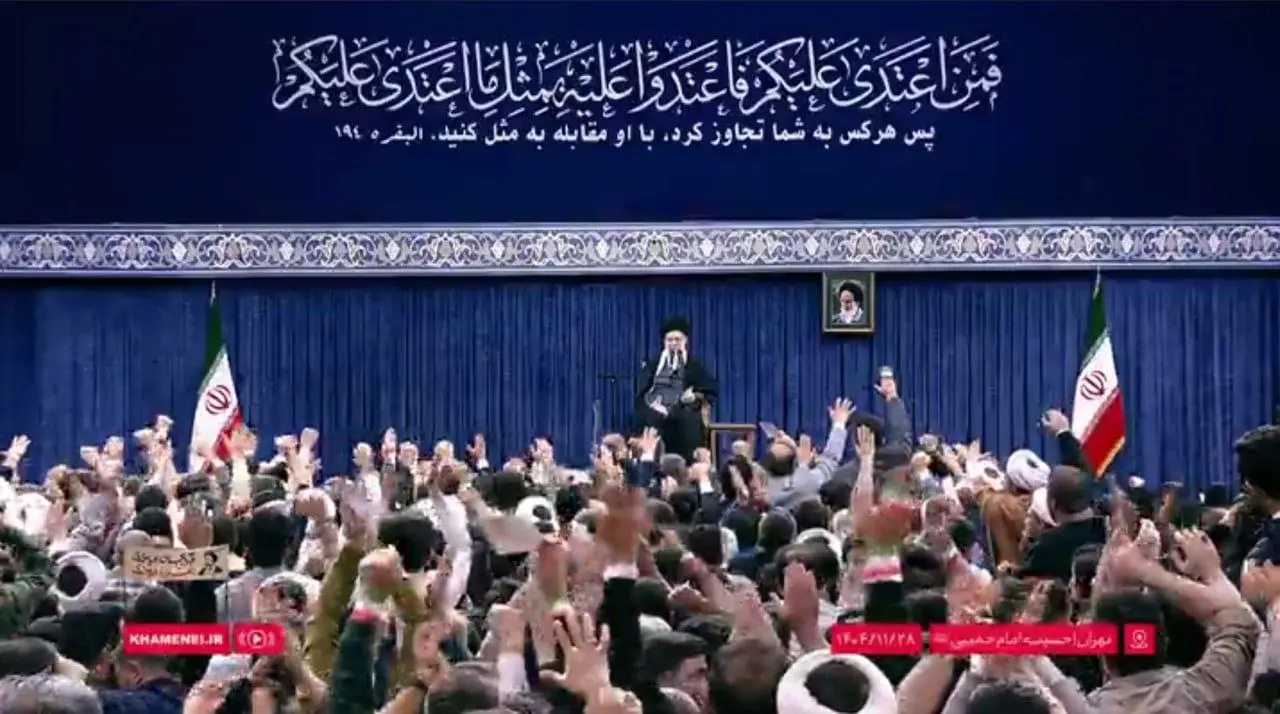 نوشته مهم نصب‌شده در دیدار امروز رهبر انقلاب