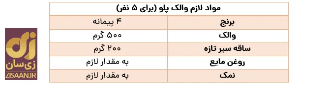 طرز تهیه والک پلو غذای مشترک کرمانشاهی و تهرانی را یاد بگیرید